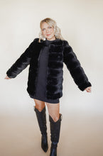 Load image into Gallery viewer, Faux Fur Coat in Black
