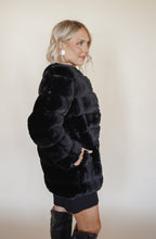 Load image into Gallery viewer, Faux Fur Coat in Black
