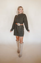 Load image into Gallery viewer, Olive Cable Knit Dress
