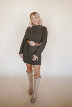 Load image into Gallery viewer, Olive Cable Knit Dress
