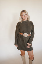 Load image into Gallery viewer, Olive Cable Knit Dress
