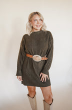 Load image into Gallery viewer, Olive Cable Knit Dress
