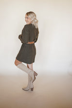 Load image into Gallery viewer, Olive Cable Knit Dress
