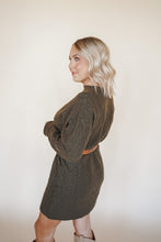 Load image into Gallery viewer, Olive Cable Knit Dress
