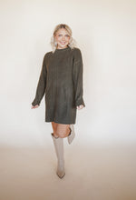 Load image into Gallery viewer, Olive Cable Knit Dress
