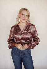 Load image into Gallery viewer, Snakeskin Shimmer Blouse

