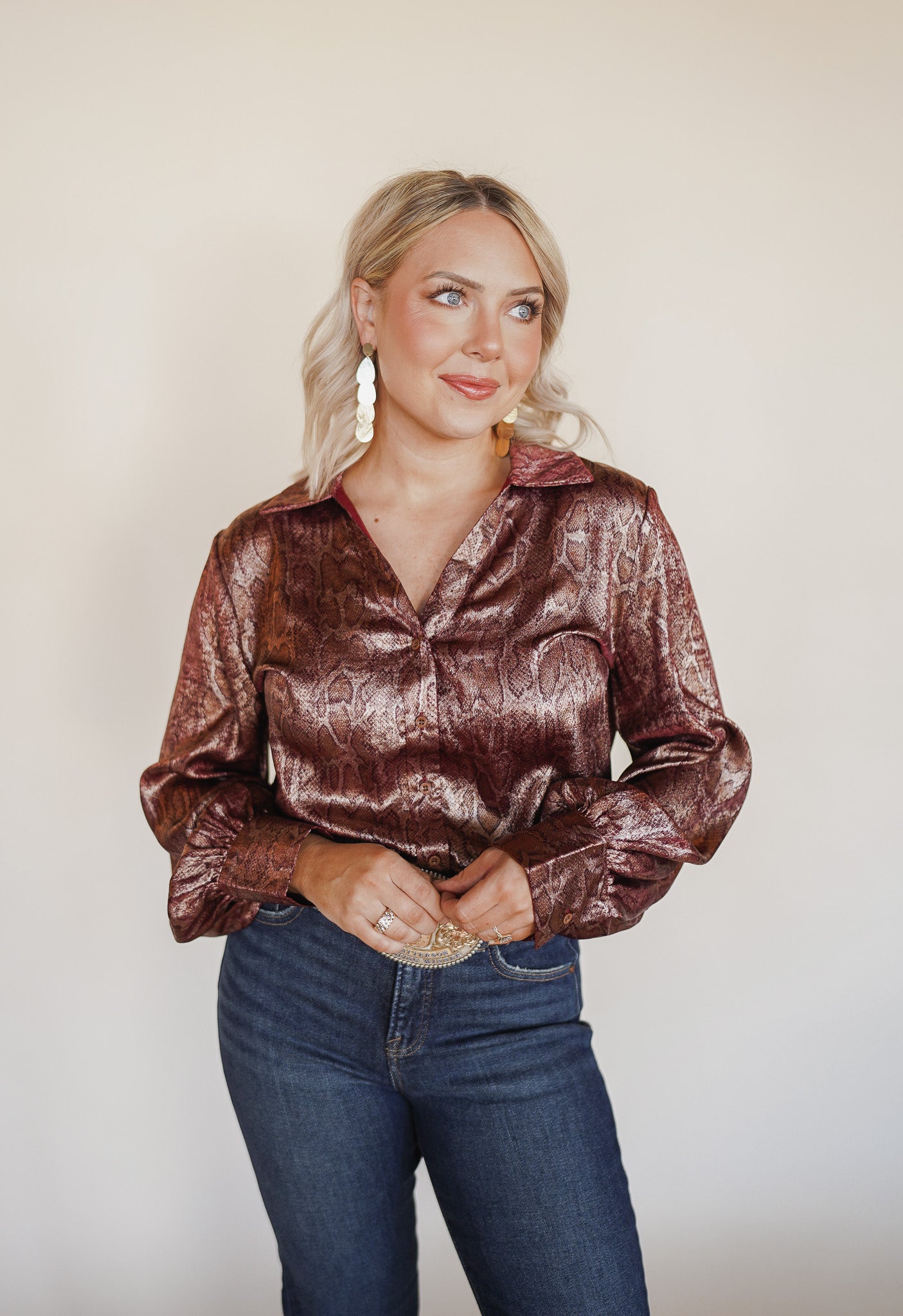 Snakeskin Shimmer Blouse