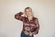 Load image into Gallery viewer, Snakeskin Shimmer Blouse
