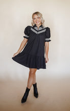 Load image into Gallery viewer, Peplum Black Dress
