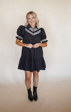 Load image into Gallery viewer, Peplum Black Dress
