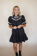 Load image into Gallery viewer, Peplum Black Dress
