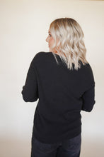 Load image into Gallery viewer, Black Waffle Sweater
