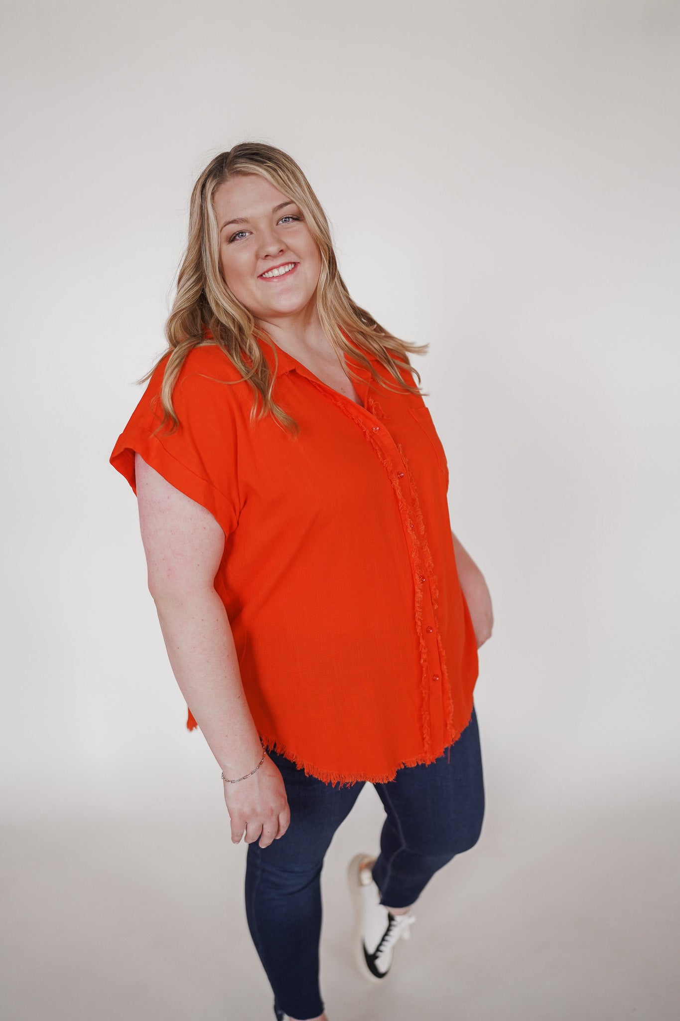 Be Bold Button Down Top - Curves