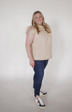 Load image into Gallery viewer, Cream Denim Blouse - Curves
