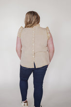 Load image into Gallery viewer, Cream Denim Blouse - Curves
