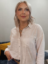 Load image into Gallery viewer, Beige Striped Button Down
