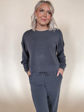 Load image into Gallery viewer, The Lauren Lounge Sweatshirt in Grey
