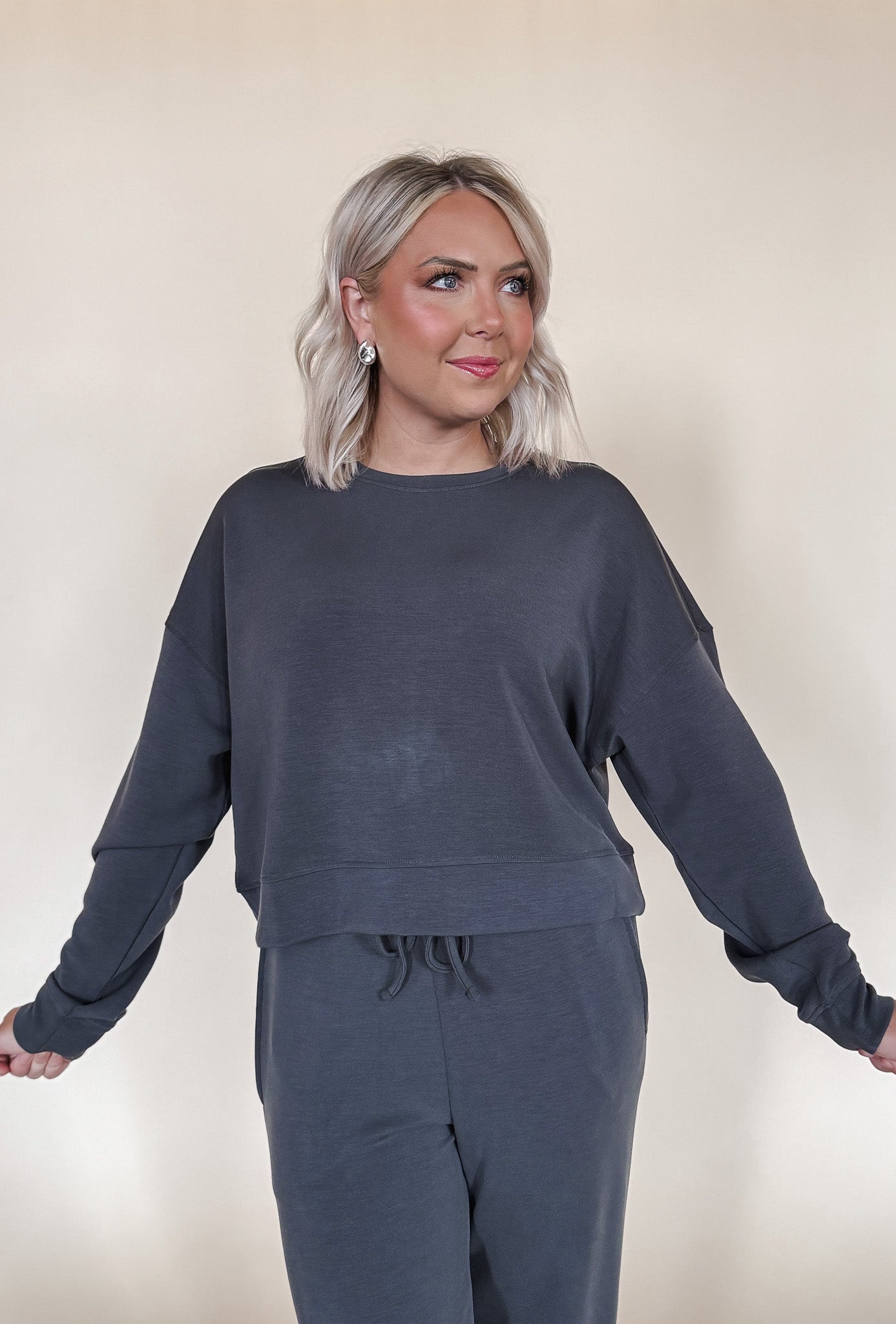 The Lauren Lounge Sweatshirt in Grey