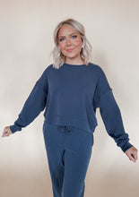 Load image into Gallery viewer, The Lauren Lounge Sweatshirt in Navy
