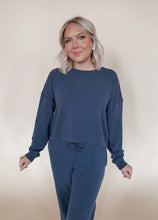 Load image into Gallery viewer, The Lauren Lounge Sweatshirt in Navy
