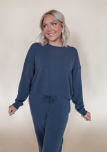 Load image into Gallery viewer, The Lauren Lounge Sweatshirt in Navy
