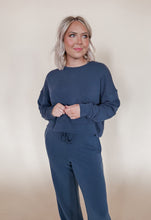 Load image into Gallery viewer, The Lauren Lounge Sweatshirt in Navy
