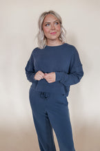 Load image into Gallery viewer, The Lauren Lounge Sweatshirt in Navy
