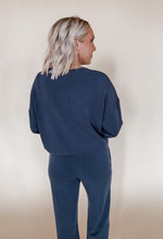 Load image into Gallery viewer, The Lauren Lounge Sweatshirt in Navy
