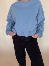 Load image into Gallery viewer, Baby Blue Bubble Hem Sweatshirt
