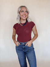 Load image into Gallery viewer, Ribbed Basic Tee Bodysuit
