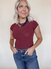 Load image into Gallery viewer, Ribbed Basic Tee Bodysuit
