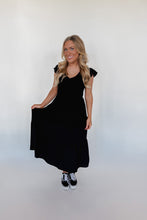 Load image into Gallery viewer, Ocean Breeze Midi Dress in Black
