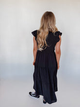 Load image into Gallery viewer, Ocean Breeze Midi Dress in Black
