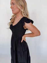 Load image into Gallery viewer, Ocean Breeze Midi Dress in Black
