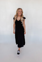 Load image into Gallery viewer, Ocean Breeze Midi Dress in Black
