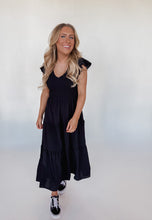 Load image into Gallery viewer, Ocean Breeze Midi Dress in Black
