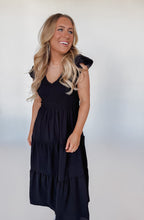 Load image into Gallery viewer, Ocean Breeze Midi Dress in Black
