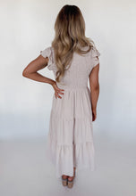 Load image into Gallery viewer, Ocean Breeze Midi Dress in Beige
