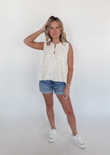 Load image into Gallery viewer, Darlin&#39; Tie Top in Cream
