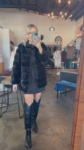 Load and play video in Gallery viewer, Faux Fur Coat in Black
