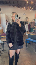 Load and play video in Gallery viewer, Faux Fur Coat in Black
